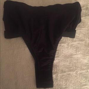 Black thong bottoms